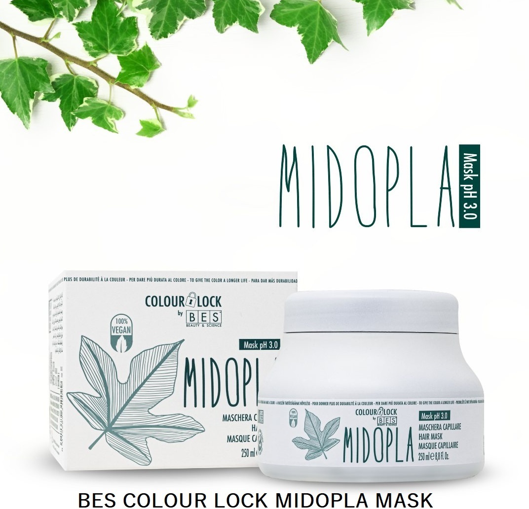 original_7362 Реструктурираща маска с киселинно pH BES Silkat Color Lock Midopla 500 ml - Image 1