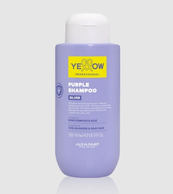 original_8109 Шампоан с анти-жълт ефект за студено руси и бели коси Yellow Silver Shampoo 500 ml - Image 1