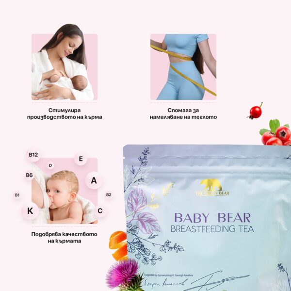 Билков чай за кърмачки The Green Bear Baby Bear – Nursing Tea, 160 г