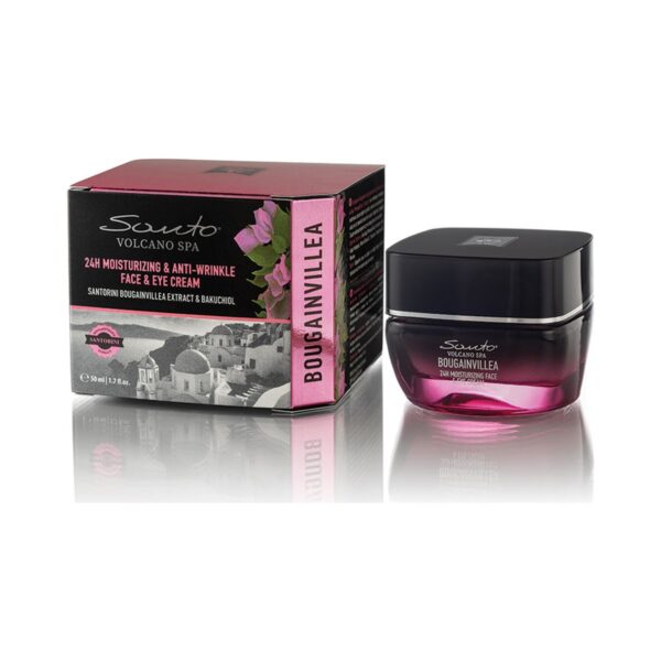 Хидратиращ крем против бръчки за лице и очи с бугенвилия Santo Volcano Spa Bougainvillea 24h Cream 50 ml