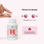 Хранителна добавка The Green Bear Beauty Hair – витамини за коса, 60 таблетки