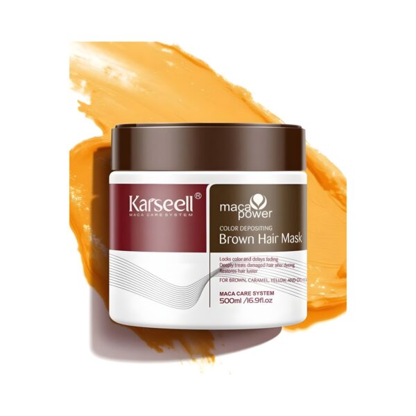 Кафява тонираща маска за коса Karseell 500 ml