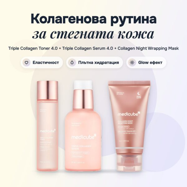 Комплект Triple Collagen Medicube: тонер, серум и нощна маска