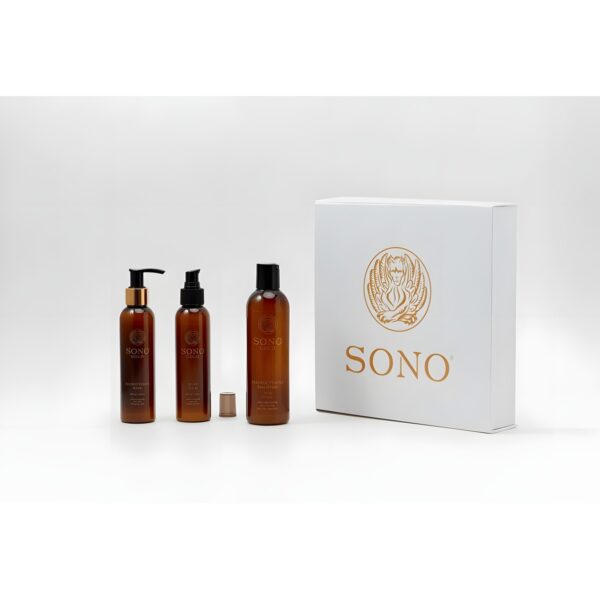 Комплект Sono Argan Gold – филър шампоан, маска и Silky Gold