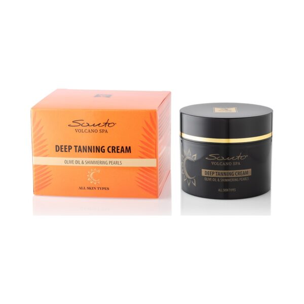 Крем за тен с блестящи перли Santo Volcano Spa Deep Tanning Cream 100 ml