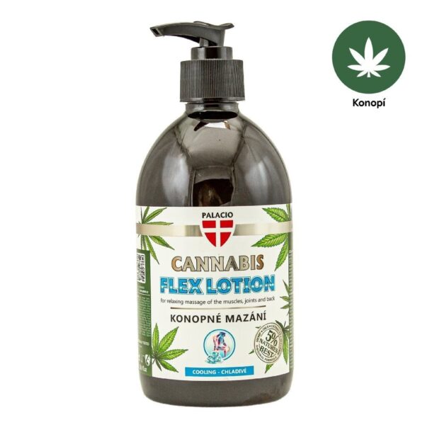 Лосион за тяло охлаждащ с конопено масло PALACIO Cannabis Flex Cooling Lotion with Pump, 500 ml