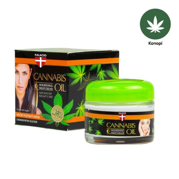 Нощен крем за лице с конопено масло PALACIO Cannabis Night Face Cream, 50 ml