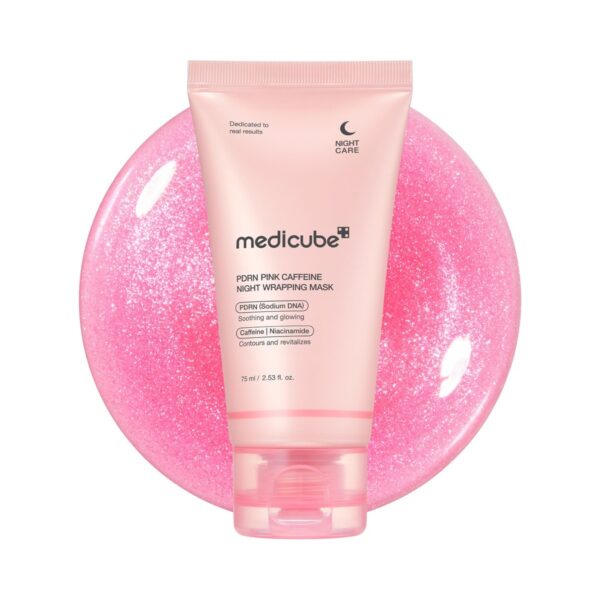 Нощна маска Medicube PDRN Pink Caffeine Overnight Wrapping Mask, 75 ml