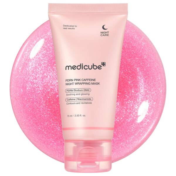 Нощна маска Medicube PDRN Pink Caffeine Overnight Wrapping Mask, 75 ml