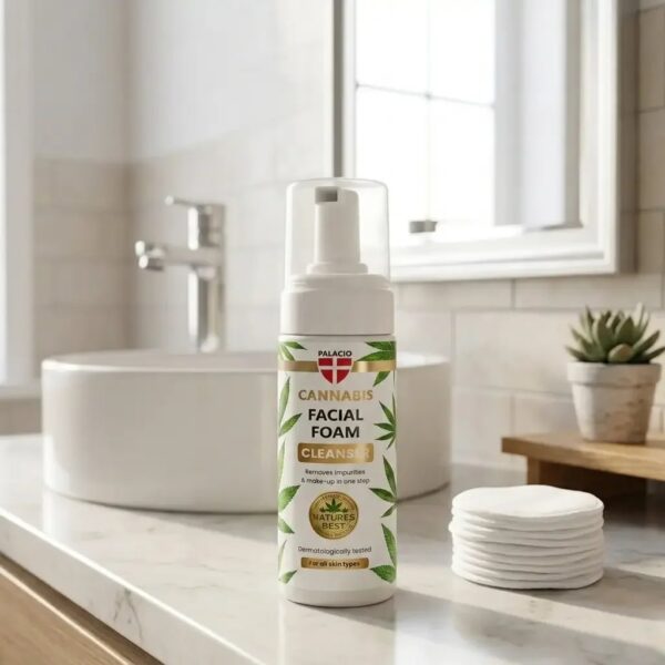 Почистваща пяна с конопено масло PALACIO Cannabis Cleansing Foam, 150 ml