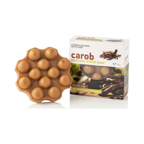 Сапун-скраб със зехтин и рожков Santo Volcano Spa Carob Scrub Soap 110 g