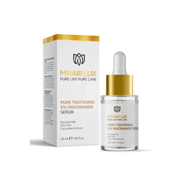 Серум с 5% ниацинамид за видими пори Mirabellix, 30 ml