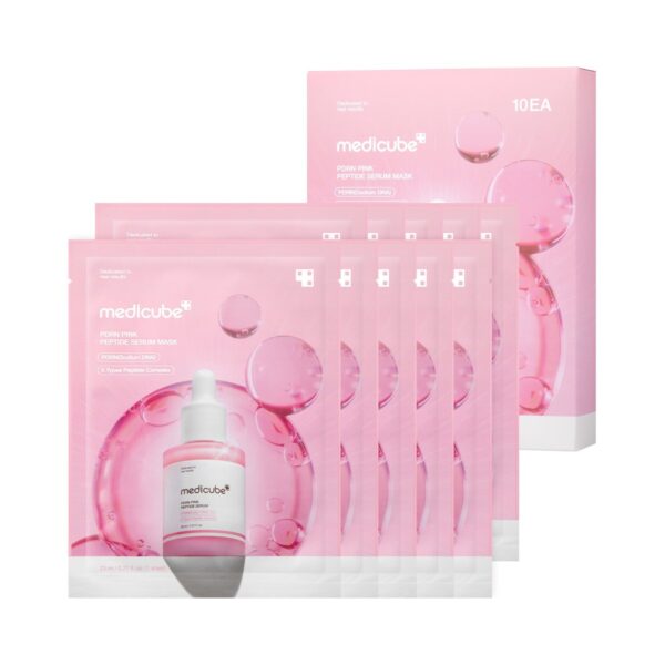 Шийт маски Medicube PDRN Pink Peptide Ampoule Mask, 10 бр.