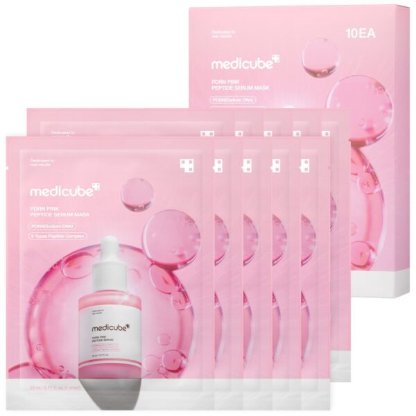 Шийт маски Medicube PDRN Pink Peptide Ampoule Mask, 10 бр.