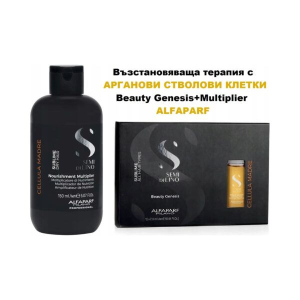 Терапия за интензивно възстановяване-комплект Alfaparf Semi Di Lino Cellula Madre