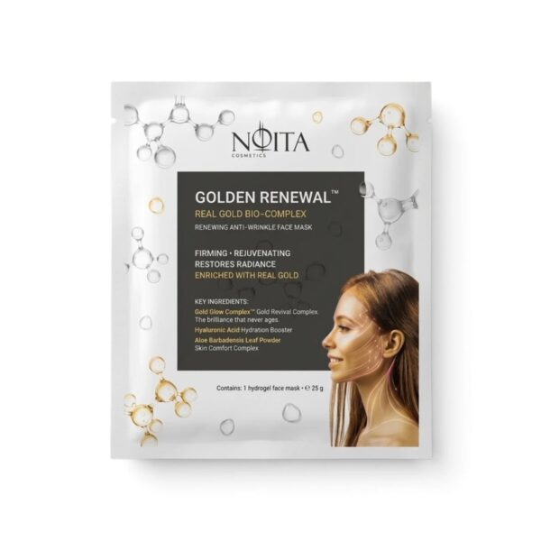 Златна хидрогелна маска за лице Noita Golden Renewal, 25 g
